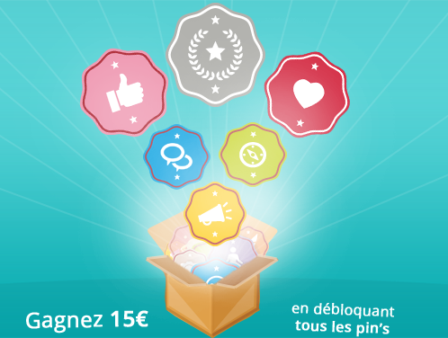 Gagnez 15 euros en déploquant tous les pin's