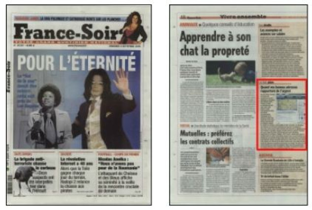 Un article sur Justacoté dans le journal France Soir