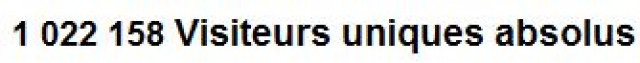 Plus d'1 million de visiteurs en septembre !